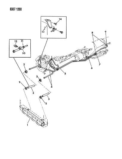 1989 Dodge D150 Oil Cooler Diagram 1 - Thumbnail