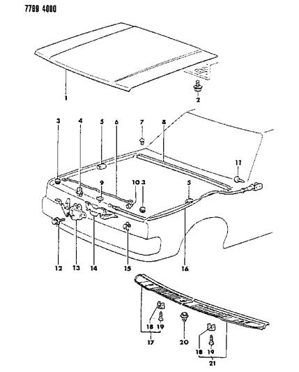 1987 Dodge Ram 50 Bolt And Washer, 6 X 16 Diagram for MU240066