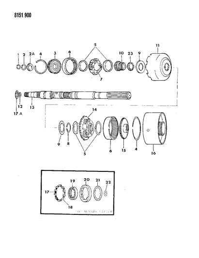 1988 Dodge Diplomat Gear Train & Output Shaft Diagram 2 - Thumbnail