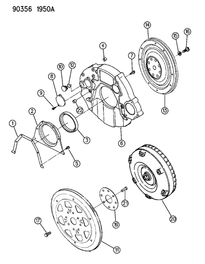 1992 Dodge D350 Crankshaft , Pistons And Torque Converter Diagram 3 - Thumbnail