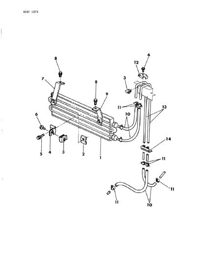1984 Dodge Rampage Transmission Oil Cooler Diagram 2 - Thumbnail