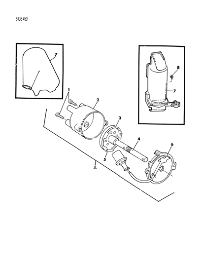1985 Chrysler LeBaron Base Distributor Diagram 2 - Thumbnail