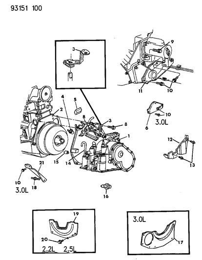 1993 Dodge Grand Caravan Transaxle Diagram for R4626745AB