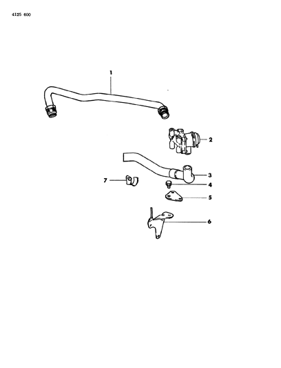 1984 Dodge 600 Pipe Assembly, Air Diagram for MD070897