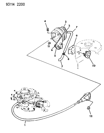 1993 Chrysler LeBaron GTC Speed Control Diagram 1 - Thumbnail