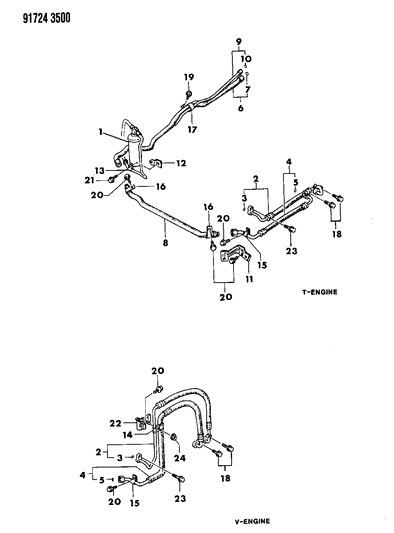 1991 Dodge Ram 50 Bolt And Washer, Roof Lid, Black 6X14, Driver Side Diagram for MS240033