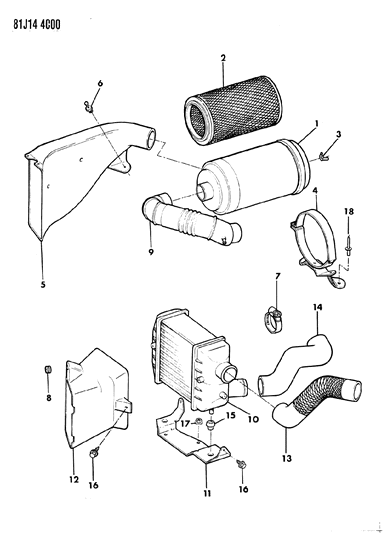 1986 Jeep Comanche Air Cleaner Diagram 2 - Thumbnail