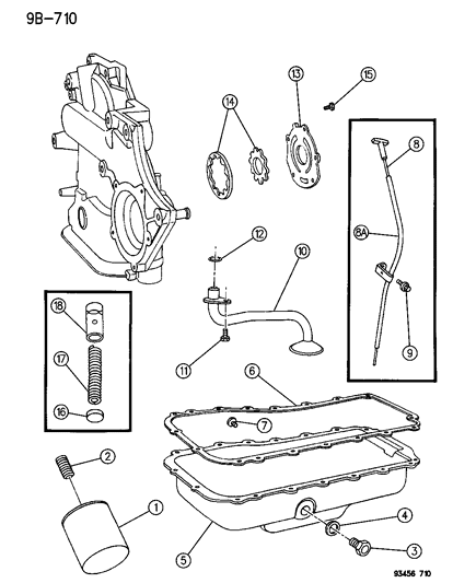 1994 Dodge Intrepid Engine Oiling Diagram 1 - Thumbnail