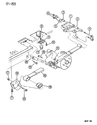 1996 Dodge Grand Caravan Suspension - Rear Diagram 2 - Thumbnail