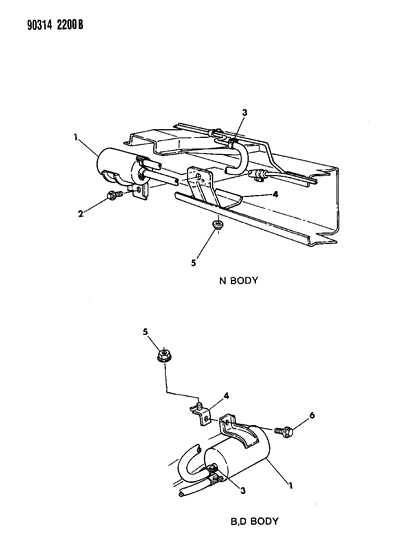 1990 Dodge D150 Fuel Filter Diagram for 4637101