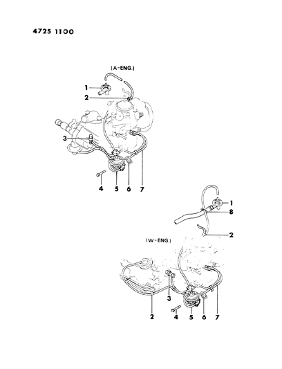 1984 Dodge Ram 50 EGR System Diagram 1 - Thumbnail