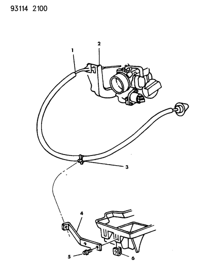 1993 Chrysler New Yorker Salon Throttle Control Diagram 3 - Thumbnail