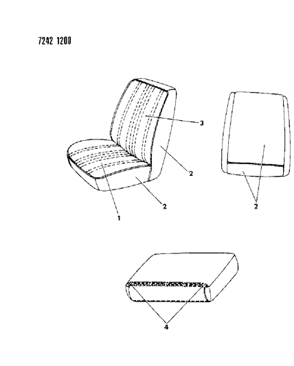 1987 Dodge Caravan Front Seat Diagram 1 - Thumbnail