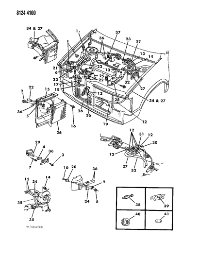 1988 Dodge Caravan Nut And Washer, Suction Hose Clamp Mounting Diagram for 6101444