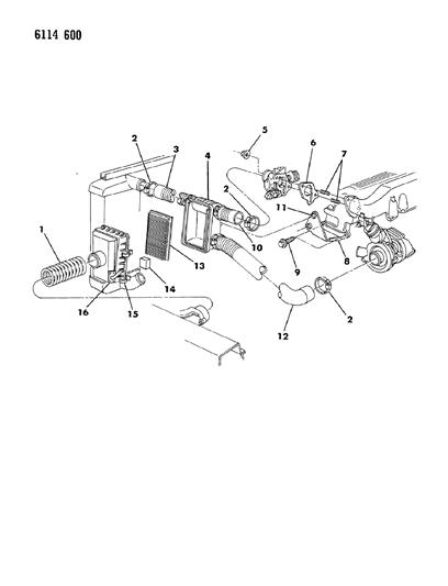 1986 Chrysler Laser Air Cleaner Diagram 1 - Thumbnail
