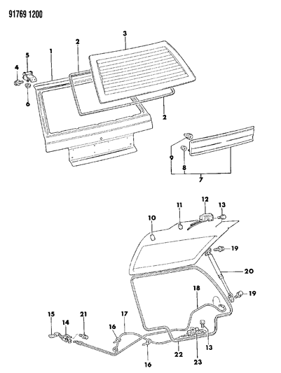 1991 Dodge Colt Glass Spacer, Outer Diagram for MB419223