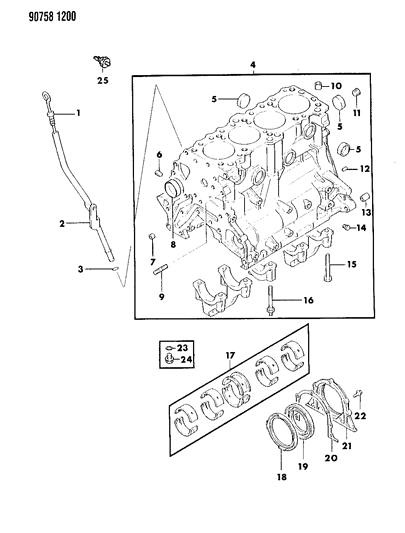 1990 Dodge Colt Cylinder Block Diagram 2 - Thumbnail