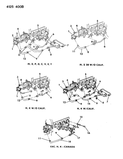 1984 Dodge Aries Tube, Combination Valve To Catalytic Downstream Diagram for 4275816