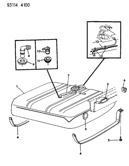 1993 Dodge Caravan Fuel Tank Diagram 2 - Thumbnail