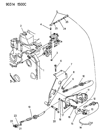 1992 Dodge D150 Throttle Control Diagram 4 - Thumbnail