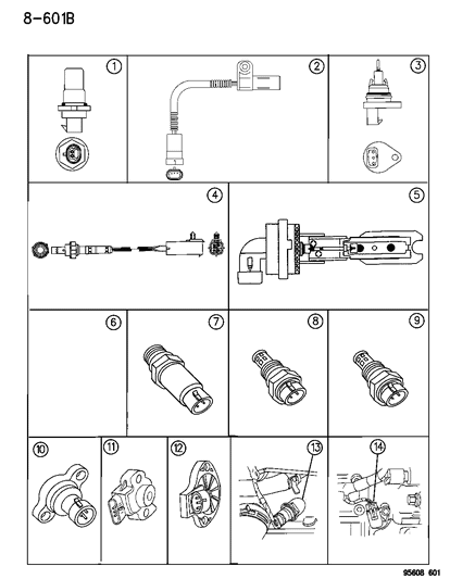 1995 Dodge Avenger Throttle Position Sensor Diagram for 4605128