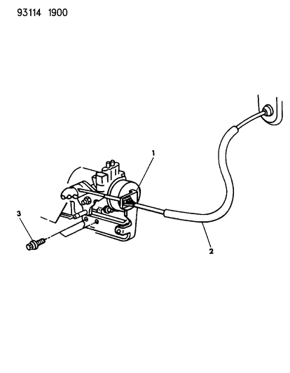 1993 Chrysler LeBaron GTC Throttle Control Diagram 2 - Thumbnail