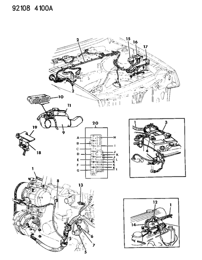 1992 Dodge Daytona Power Distribution Center Diagram for 4625759