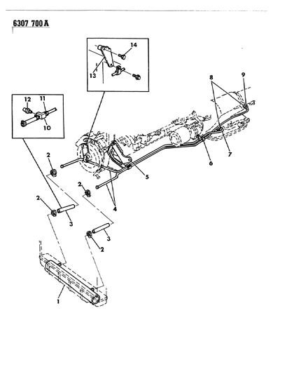 1987 Dodge Ram Van Clamp, Oil Cooler Hose To Radiator Diagram for 6032839