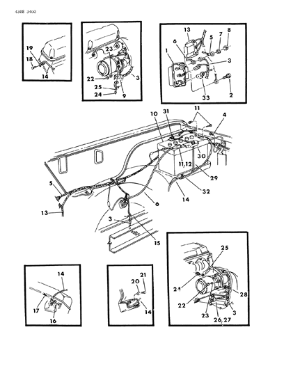 1984 Dodge D250 Positive Cable Diagram for 4163002