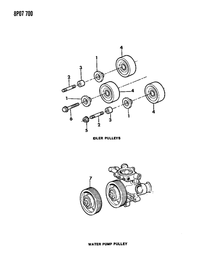 1990 Dodge Monaco Drive Pulleys Diagram 2 - Thumbnail