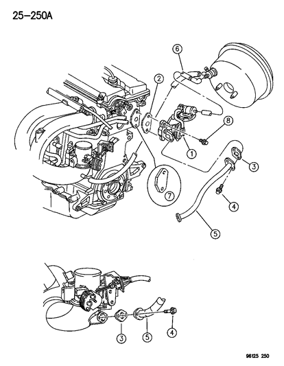 1996 Chrysler Cirrus EGR System Diagram 1 - Thumbnail