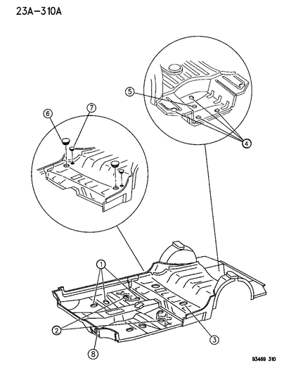 1996 Dodge Intrepid Plugs Floor Pan Diagram