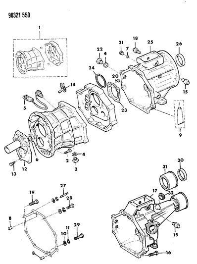 1992 Dodge Ram Van Back-Up Switch Diagram for 56006998