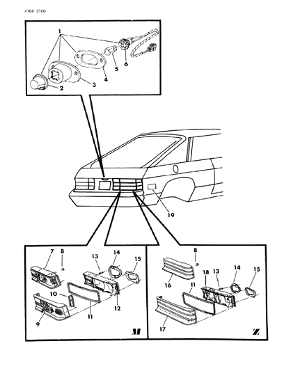 1984 Dodge Rampage Lamps & Wiring - Rear Diagram 1 - Thumbnail