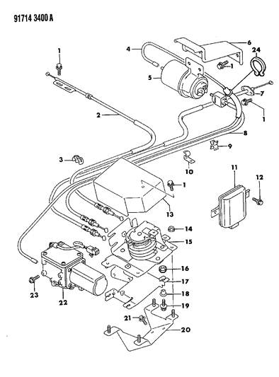 1991 Dodge Stealth Vacuum Pump Spacer Diagram for MB539492