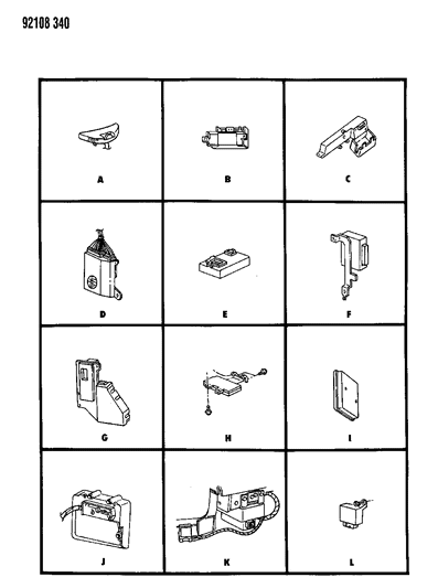 1992 Dodge Dynasty Control Module Diagram for 5234020