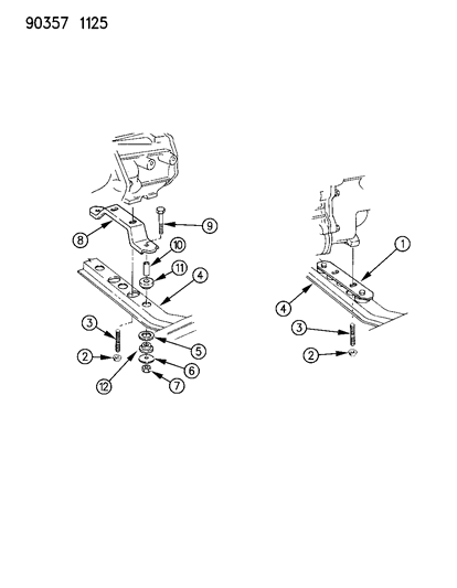 1991 Dodge Dakota Engine Mounting Diagram 7 - Thumbnail
