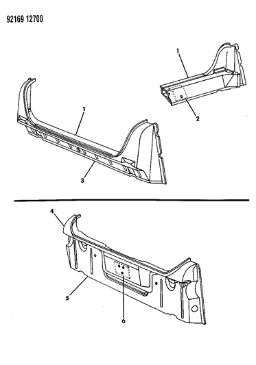 1992 Chrysler Imperial Deck Opening Panel Diagram 1 - Thumbnail