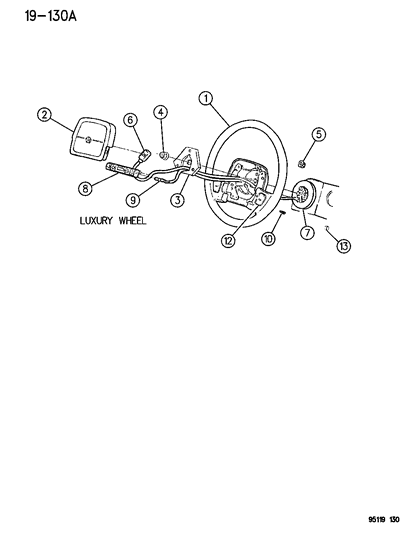1995 Chrysler LeBaron Trim Bar Diagram for 4688553