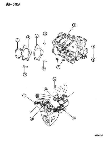 1996 Dodge Caravan Cylinder Block Diagram 3 - Thumbnail