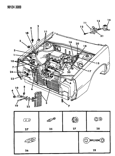 1990 Chrysler TC Maserati Plumbing - A/C & Heater Diagram 2 - Thumbnail