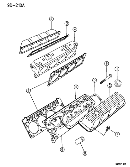 1994 Dodge Ram Wagon Cylinder Head Diagram 2 - Thumbnail
