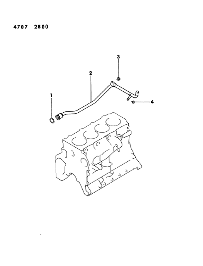 1984 Dodge Ram 50 Water Hose & Pipe Diagram 2 - Thumbnail