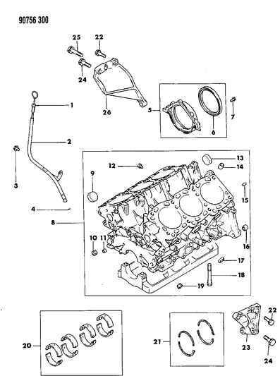 1990 Dodge Ram 50 Cylinder Block Diagram 2 - Thumbnail