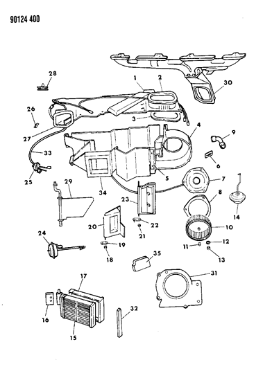 1990 Chrysler New Yorker Base Model Heater Unit Diagram