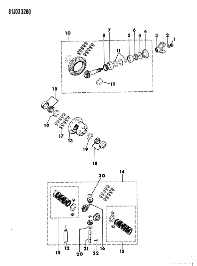 1986 Jeep J20 Differential & Gears Diagram 3 - Thumbnail