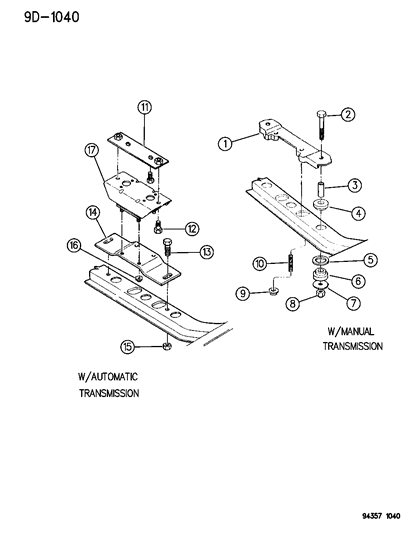 1996 Dodge Ram Van Engine Mounting Diagram 6 - Thumbnail