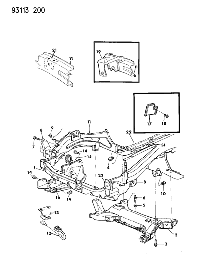 1993 Chrysler New Yorker Fender Liner Diagram for 5256434