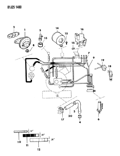1984 Jeep Wagoneer Emission Controls Diagram 1 - Thumbnail