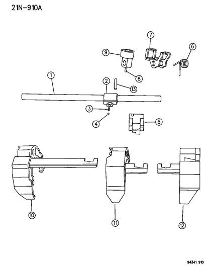 1994 Dodge Ram 1500 Shift Forks & Rails Diagram 1 - Thumbnail
